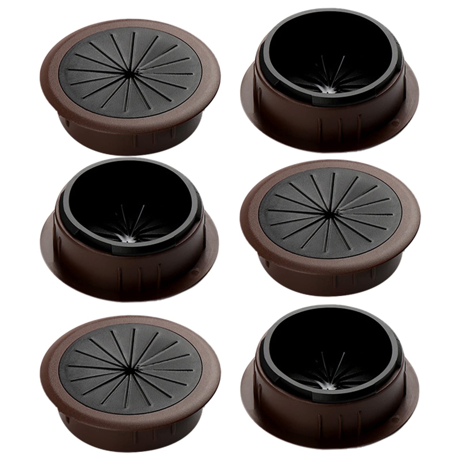 PATIKIL 6 cm bureaudoorvoertule, 6 stuks kabeldoorvoertule draadbeheer kabel gat cover koord organizer voor kantoor thuis tafel aanrecht, wit PATIKIL 6 cm bureaudoorvoertule, 6 stuks kabeldoorvoertule draadbeheer kabel gat cover koord organizer voor kantoor thuis tafel aanrecht, wit