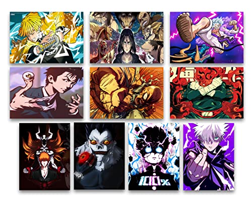 Image of VEENSHI Paper Set Of 30 Anime Wall Poster Tokyo Revener,Chainshaw,Haikyu,Naruto,Onpiece And More Anime Mix Posters (Size 11.8X8.3 Inch 300 Gsm Hard Poster)