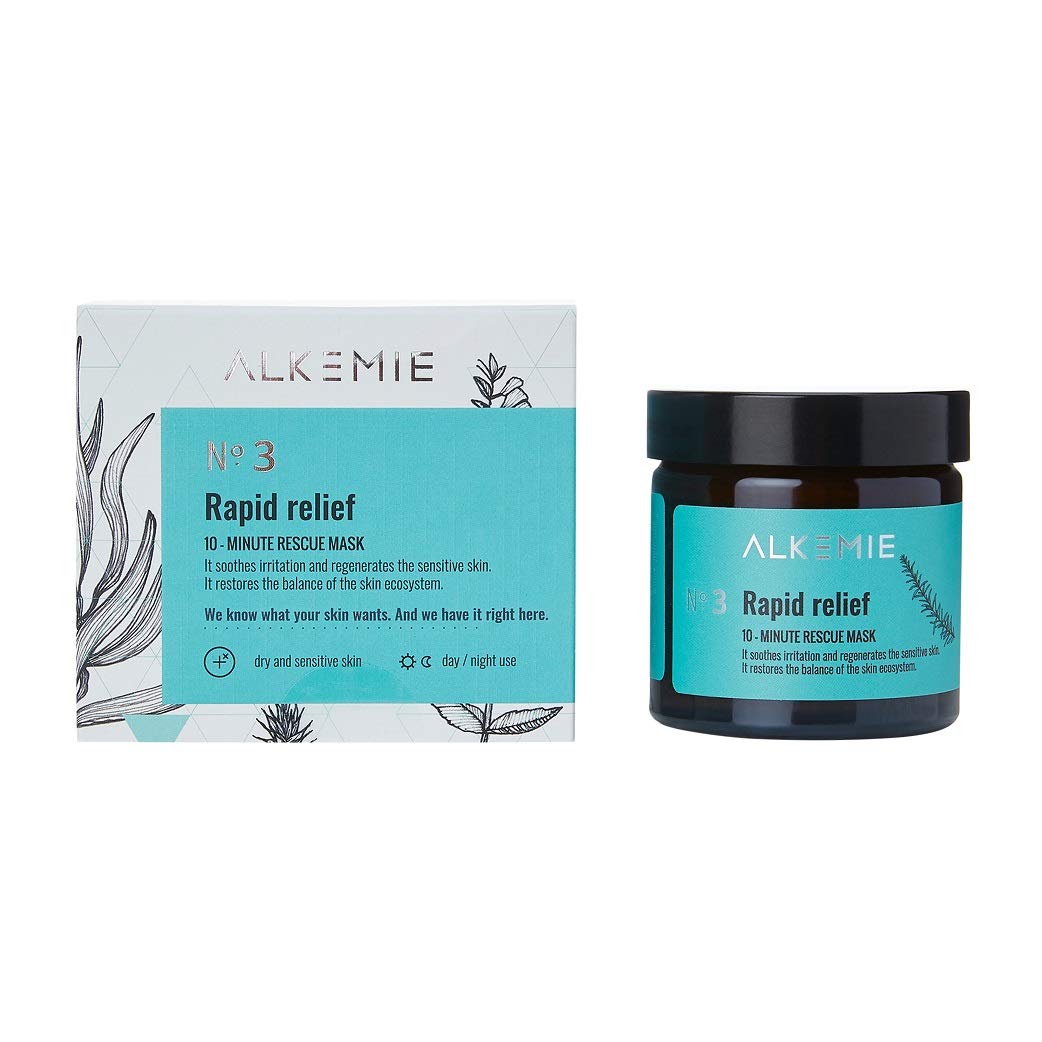 AlkemieRapid Relief Dry Skin Restore. Itch Relief Face Moisturizer. Absorbs Oil, Cleanse & Minimize Pore .Made In Poland, 60 ml