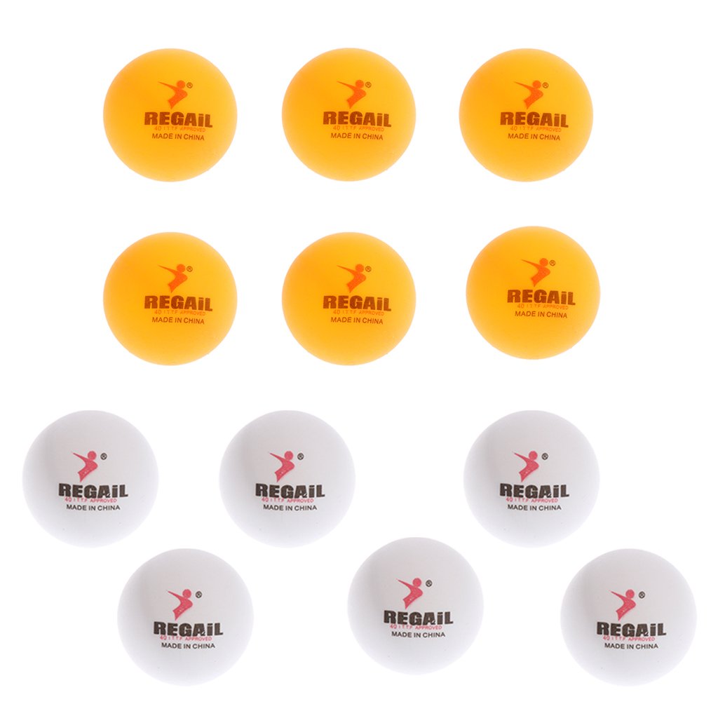 Amazon | PVC製 ピン 卓球ボール 弾力性 40mm ゲームボール 黄/白 12個 