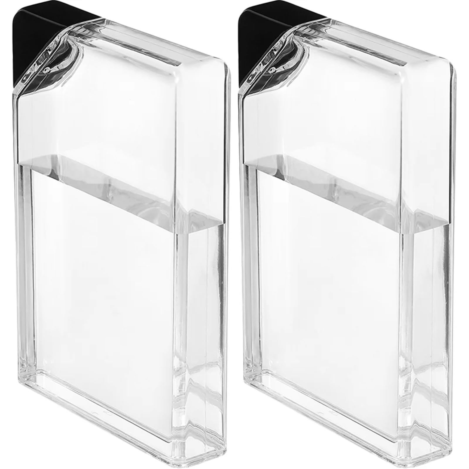Verres à eau carrés et bouteille mémo portable pour s'hydrater au bureau et au sport