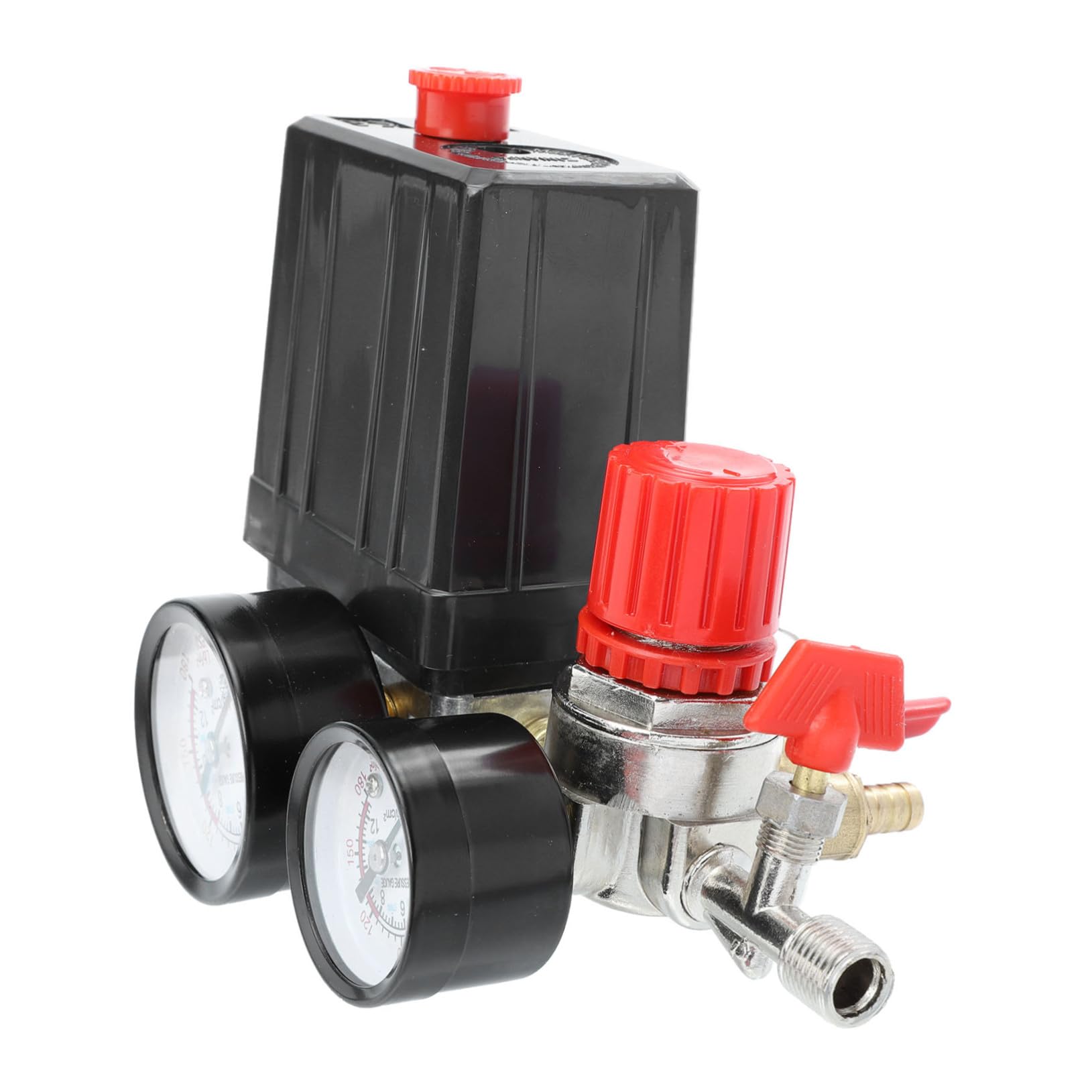 Valve de compresseur d'air avec pressostat 4 trous et baromètre pour réguler la pression