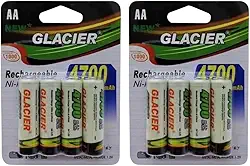 Pilha Recarregável AA 4700 mAh - com 8 unidades