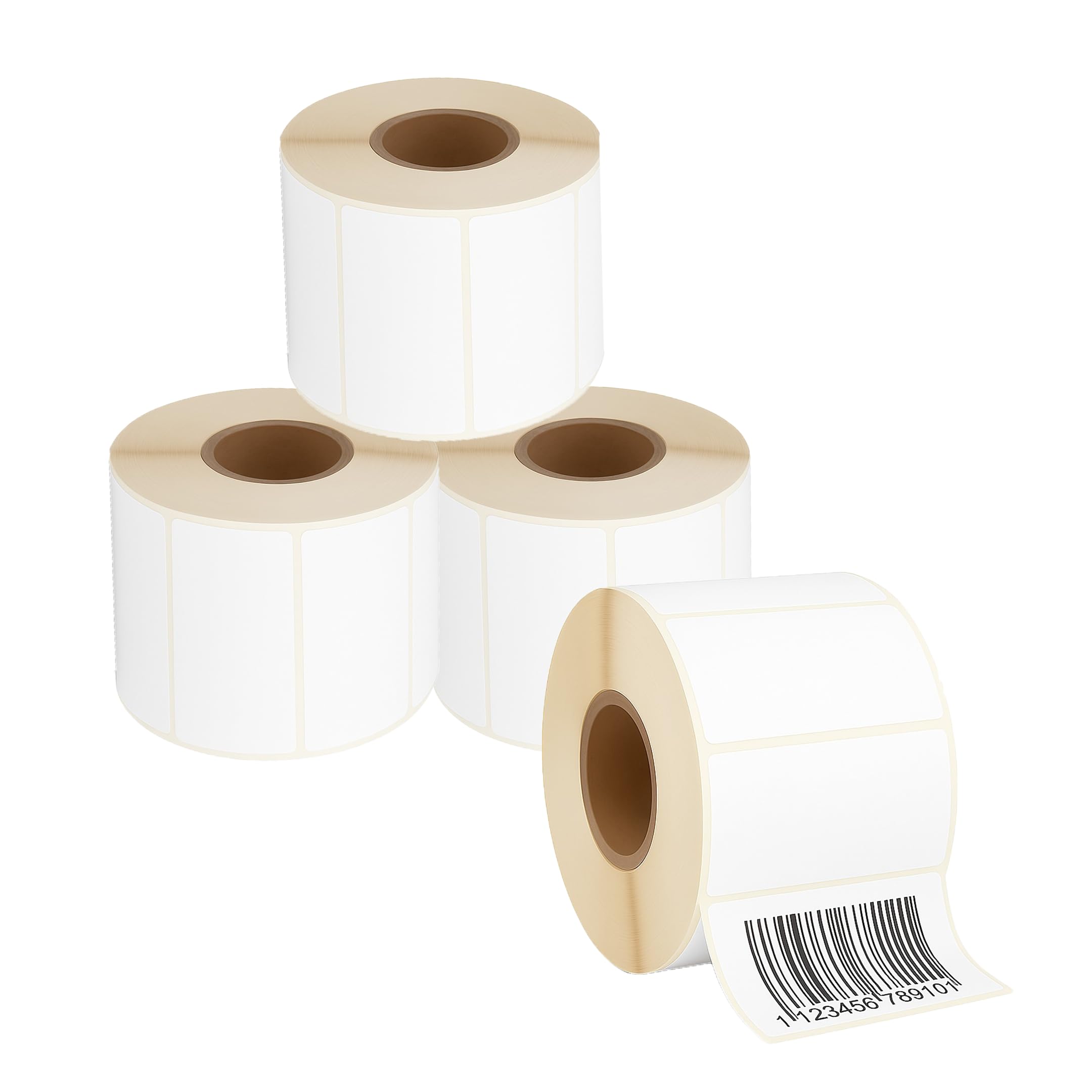 6 Rolls of 1500 White Self Adhesive Thermal Printer Labels 63.5 x 38.1mm
