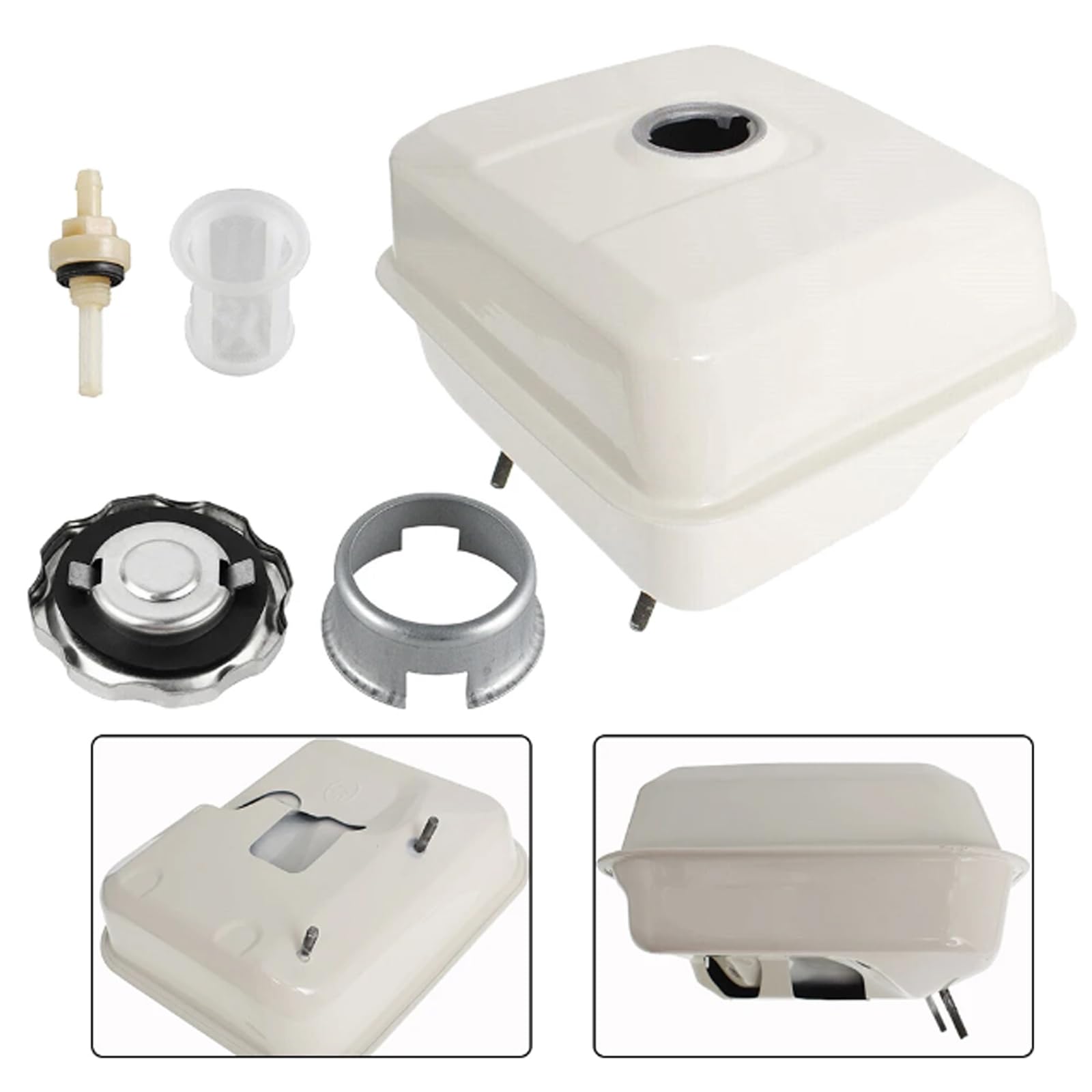 Réservoir Essence pour Honda GX120 GX140 GX160 GX200 Moteur, Kit de Réservoir à Essence de 3L avec Bouchon de Réservoir Filtre à Carburant et Conduite de Carburant Réservoir de Carburant