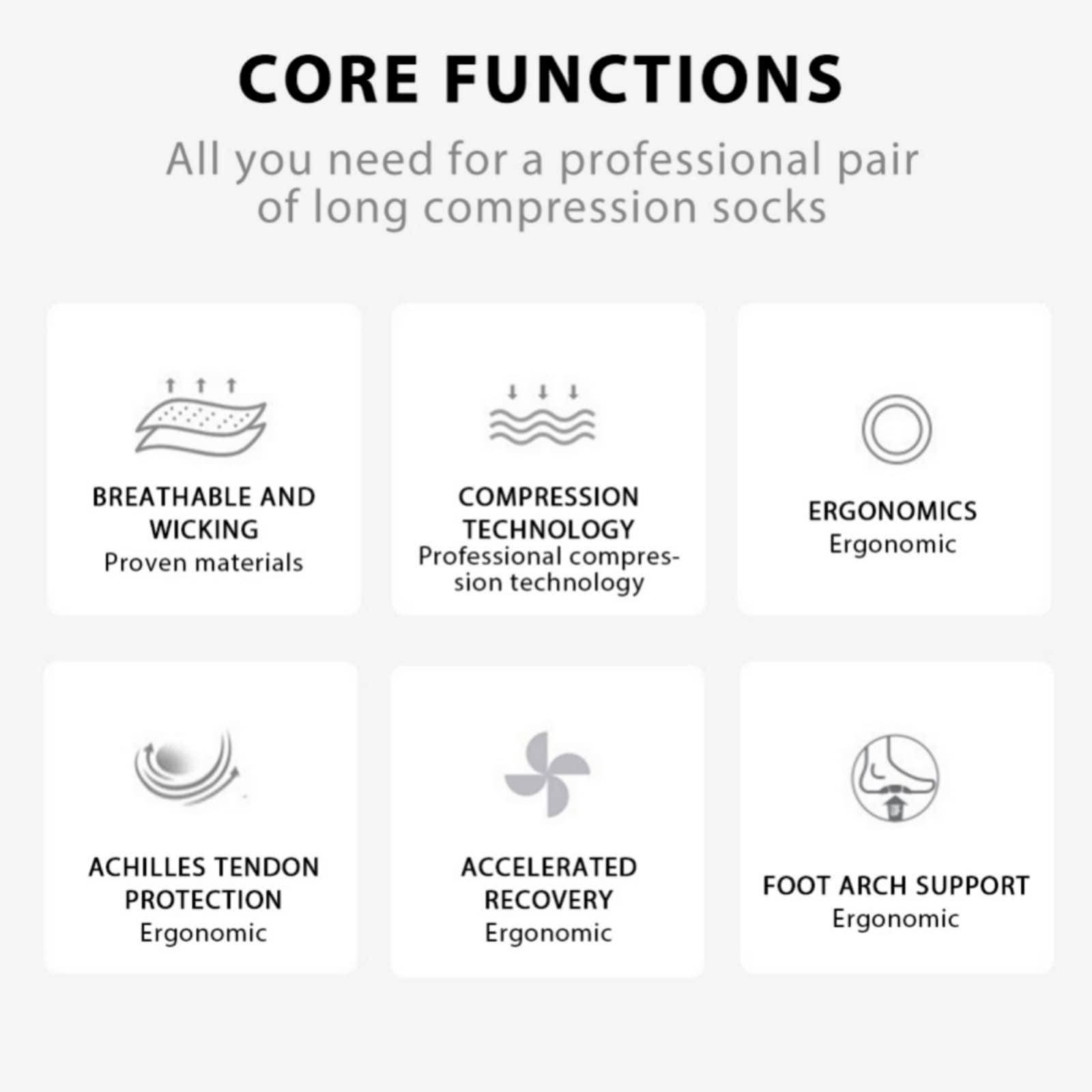 Valcatch 5 Pairs Zipper Compression Socks for Women Men 20-30 mmHg Support Hose Stockings Calf Knee High Running Walking