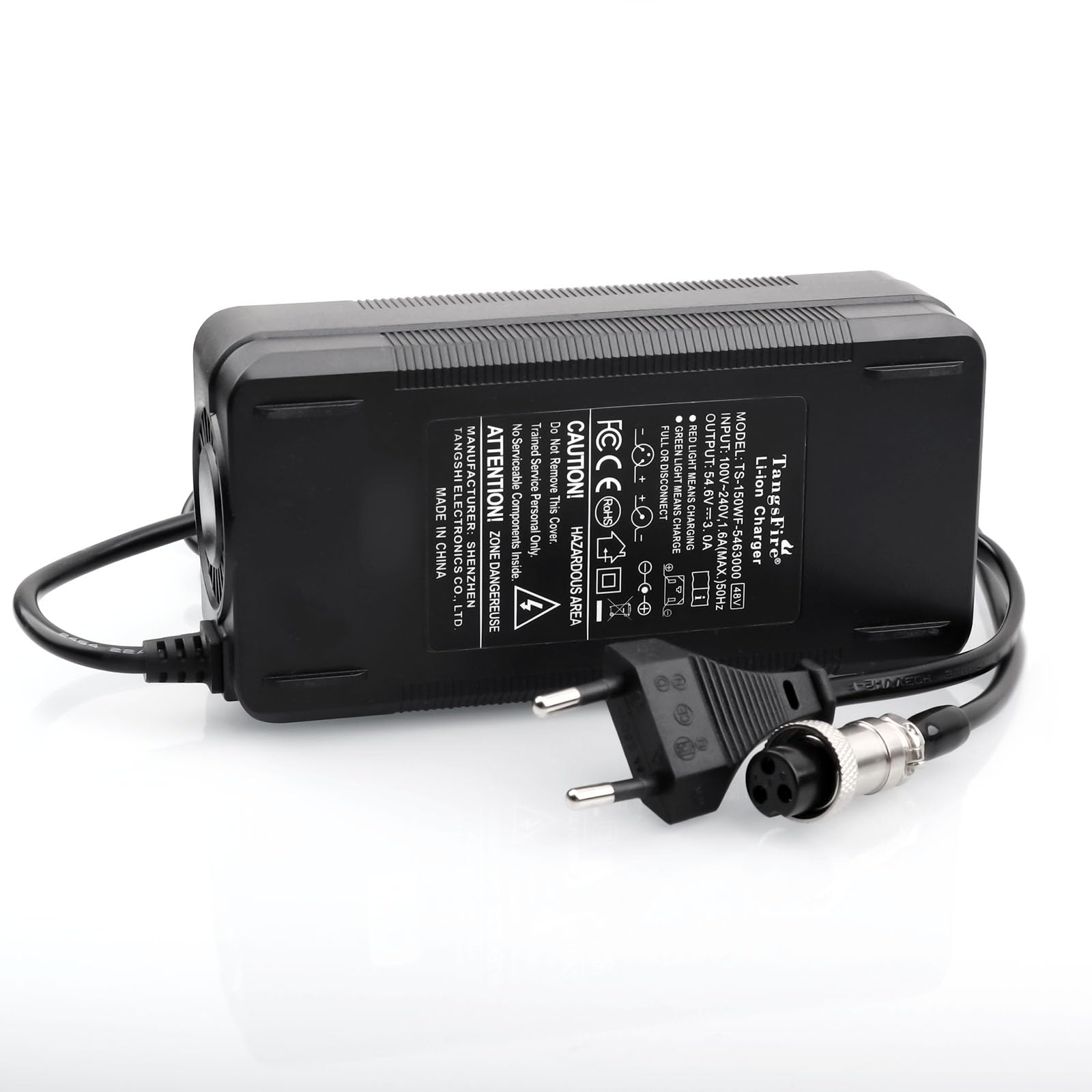 Caricatore per batteria da 54,6 V Caricatore della batteria 48V al litio Caricabatteria per Bici elettrica Scooter Gx16 Connettore