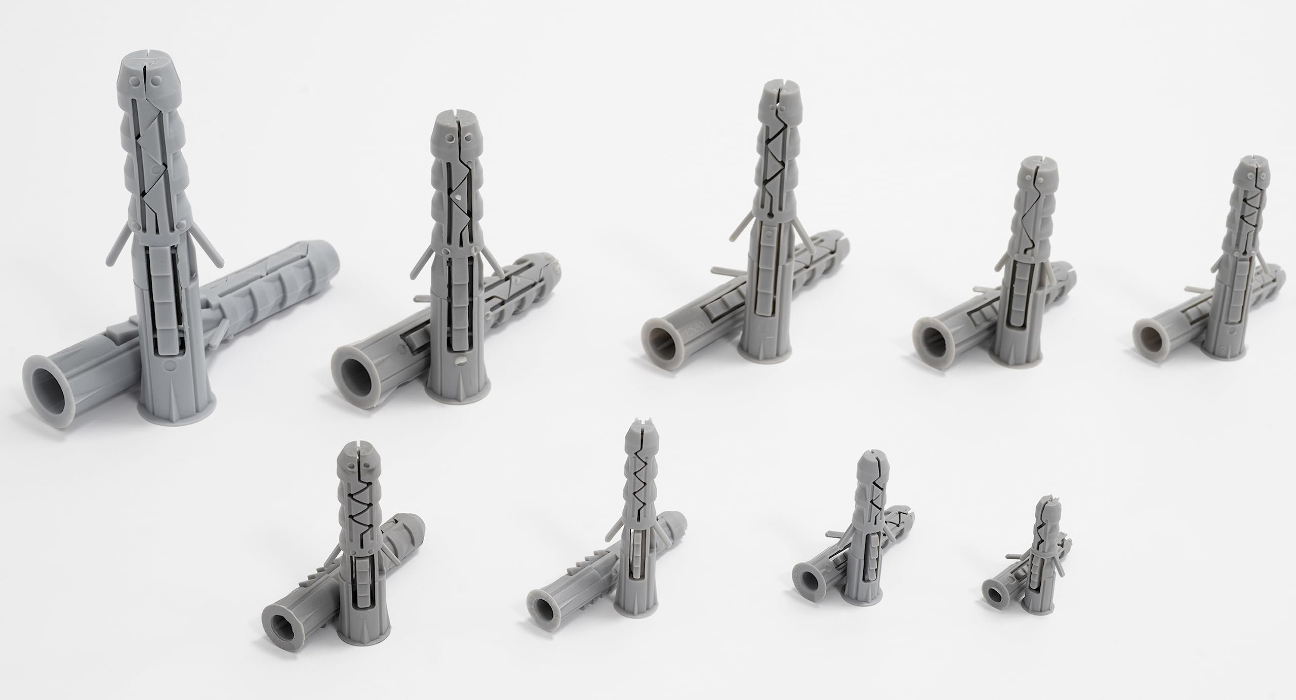 AERZETIX - C67102 - Set van 50 klassieke pluggen 12x80mm met flens - van polyamide - metselwerk bevestiging beton baksteen beton werk bouw schroef constructie