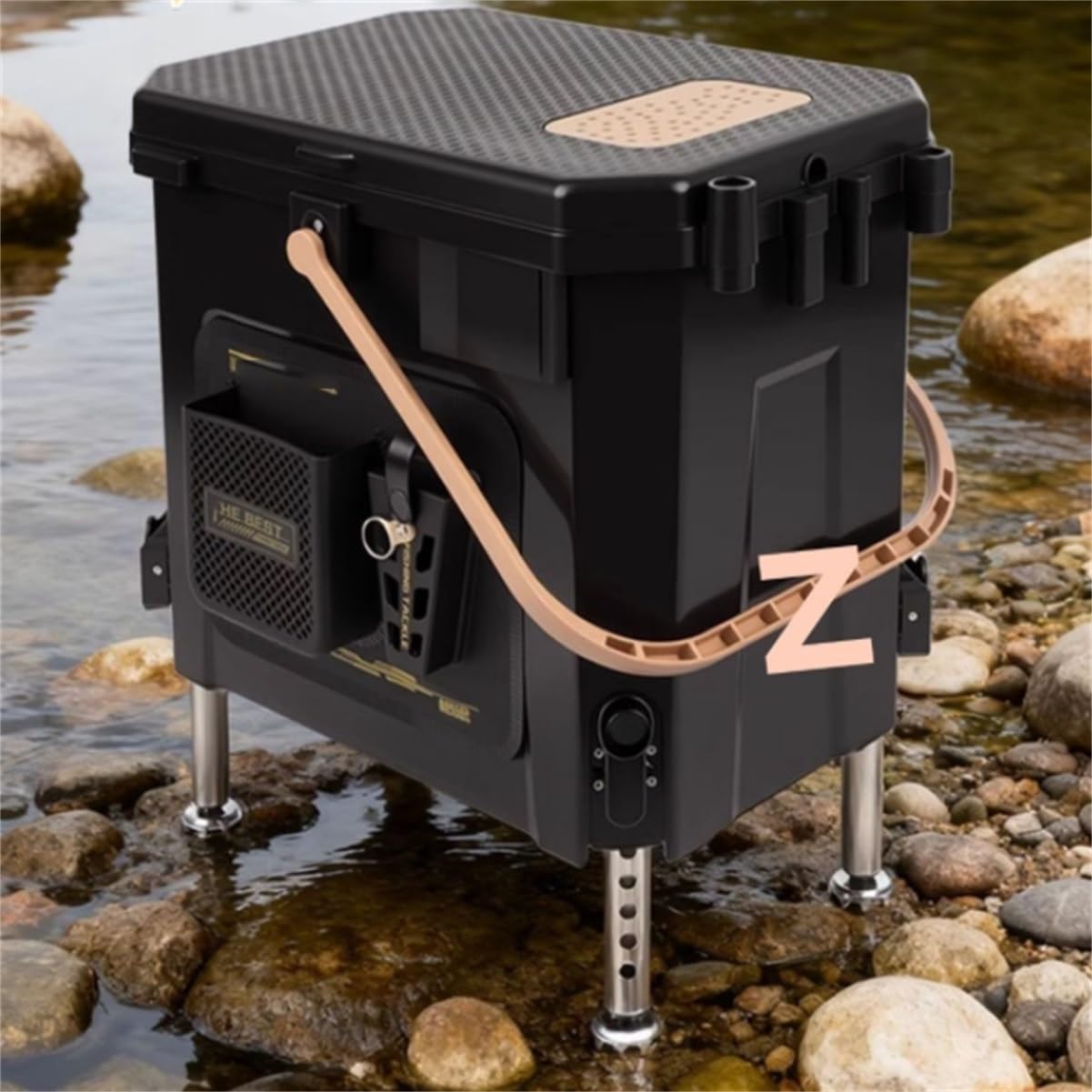 Secchio porta pesci vivi scatola attrezzi pesca sgabello portatile