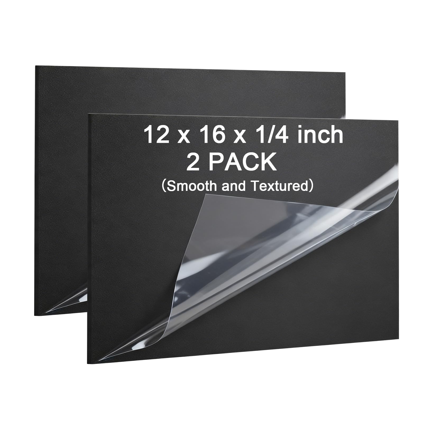 Black ABS Plastic Sheets - 3 Pack 1/8" Rigid Boards -7 Black ABS Plastic Sheets - 3 Pack 1/8" Rigid Boards -7