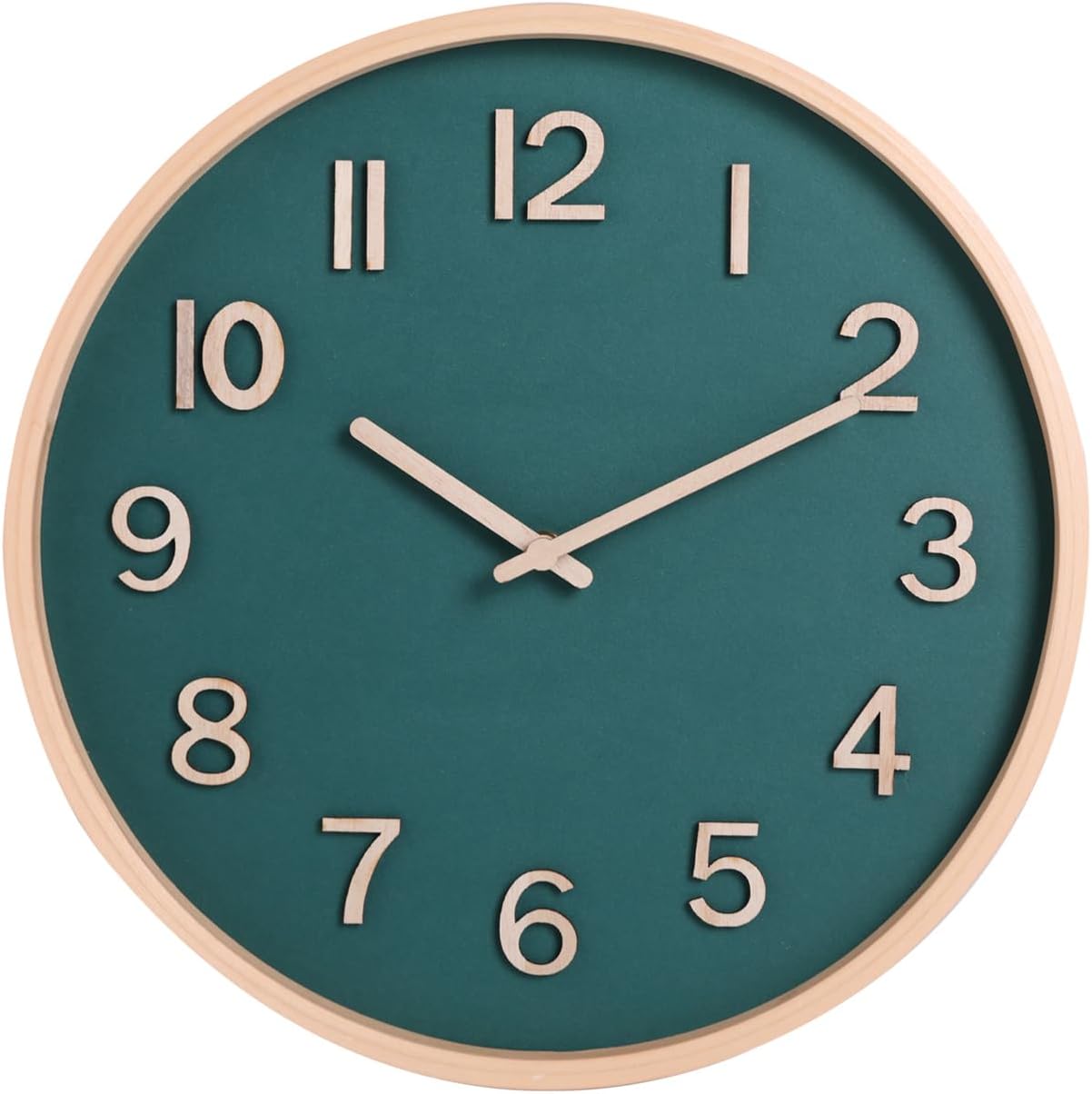 HuseeCly 12inch Wall Clock; Wooden Wall Clock; Wall Hanging