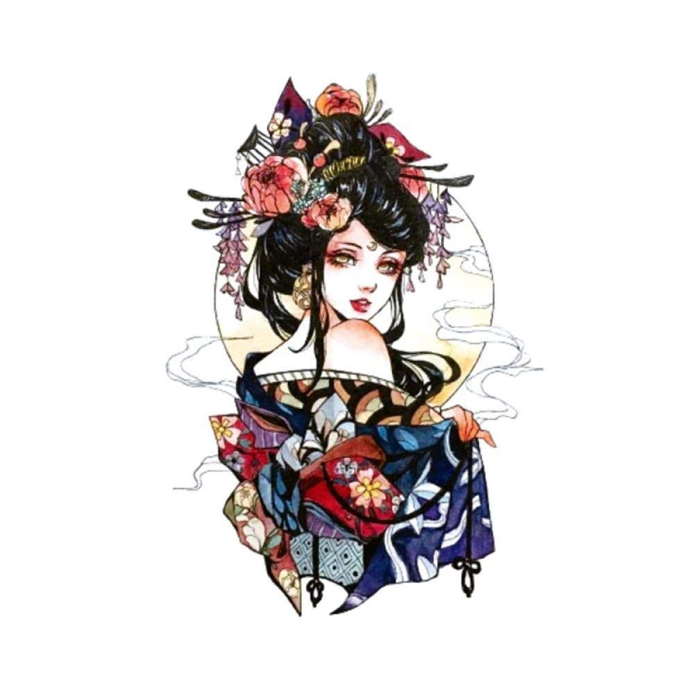 Tattoo stickers waterproof men and women lasting flower arm simulation half-arm dark arm tattoo thighs ins wind net red sticker10pcs