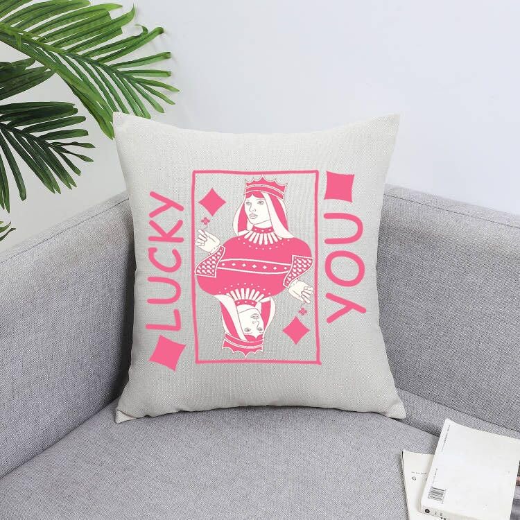 Miniatura 2 de Aeiwjoi Fundas de almohada Pink Queen, regalos de buena suerte para novia, esposa, almohadas Queen, regalos para ella, funda de cojín Lucky You Girl