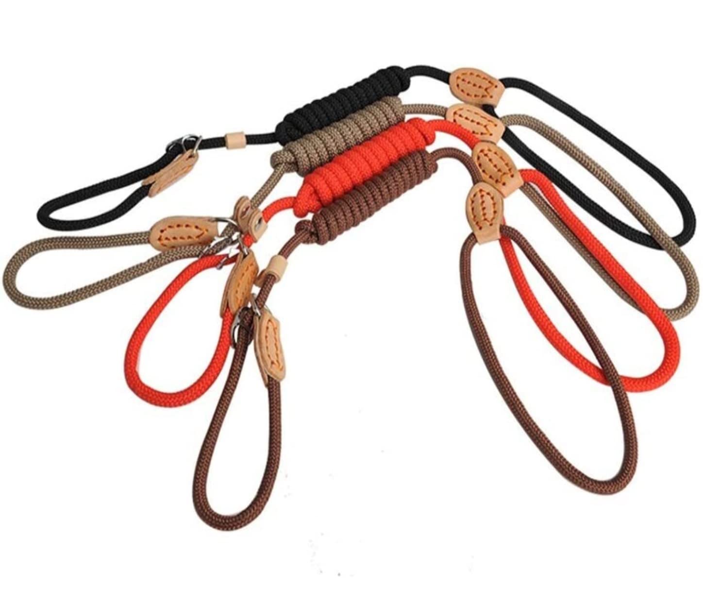 Correa Perro Cadena De Correa Para Perro, Collar Deslizante, Correas Para Caminar, Nailon Para Perros, Cuerda Para Escalar Montañas, Cachorro, Tracción Para Mascotas Para Perros Correa Perro Suave(Rot