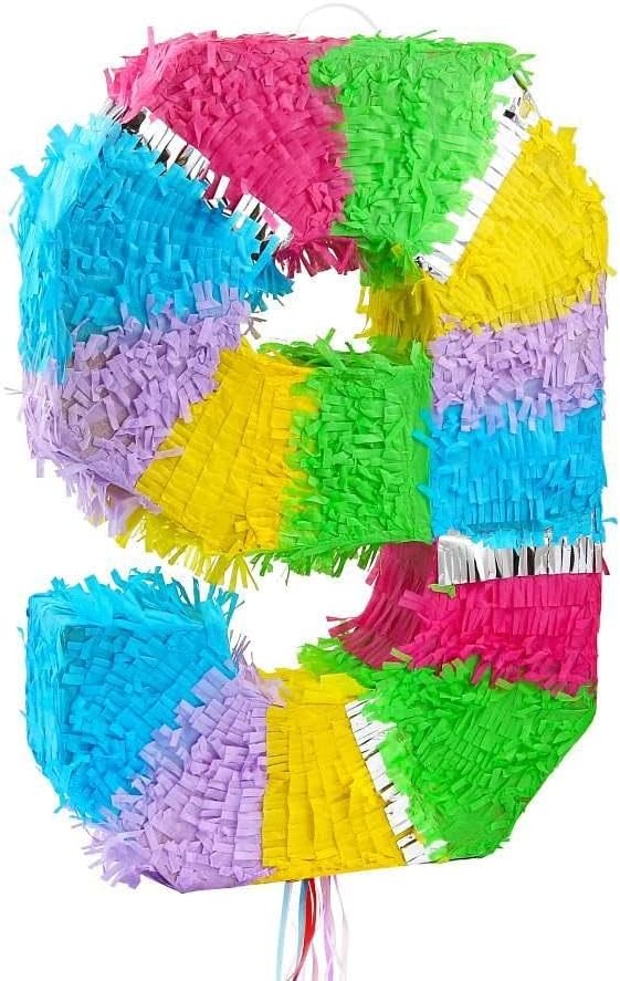 Pinata Number 9 Colourful Pastel