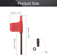 Vista 2 de Utoolmart Destornillador Torx, llave inglesa T20 S2 con mango de bandera de estrella, 10