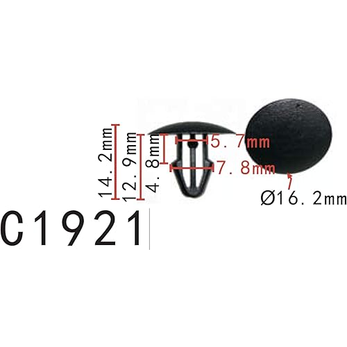 Autobahn88 Front Bumper Upper Seal Clip, compatible with Honda 16-17 Civic (OEM: 91504TBAA01) (Pack of 20)