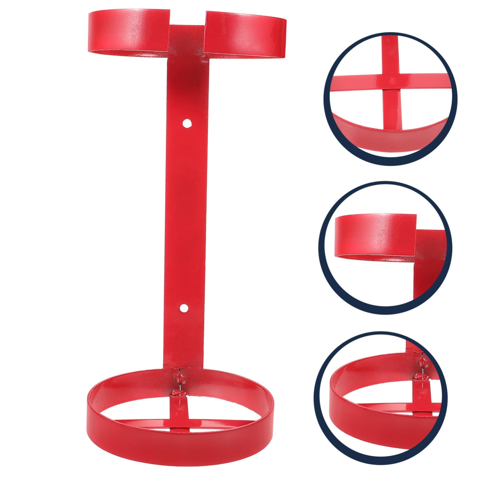 Tofficu Soporte Metálico Soporte de Pared de 5-6kg para Extintor de Incendios Resistente y Fácil de Usar Color Rojo y Material Hierro para Vehículo y Coche