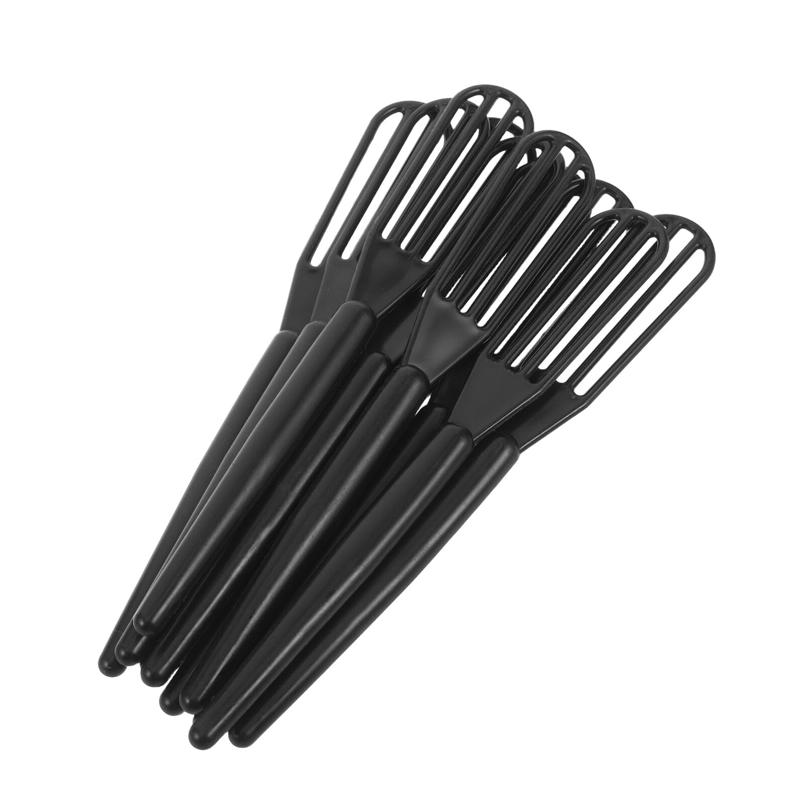 Miscelatore per Tinte Professionali 10 Pezzi in Plastica Nero, Frusta per Mescolare Colore Chioma Compatibilità Versatile per Saloni e Fai da Te