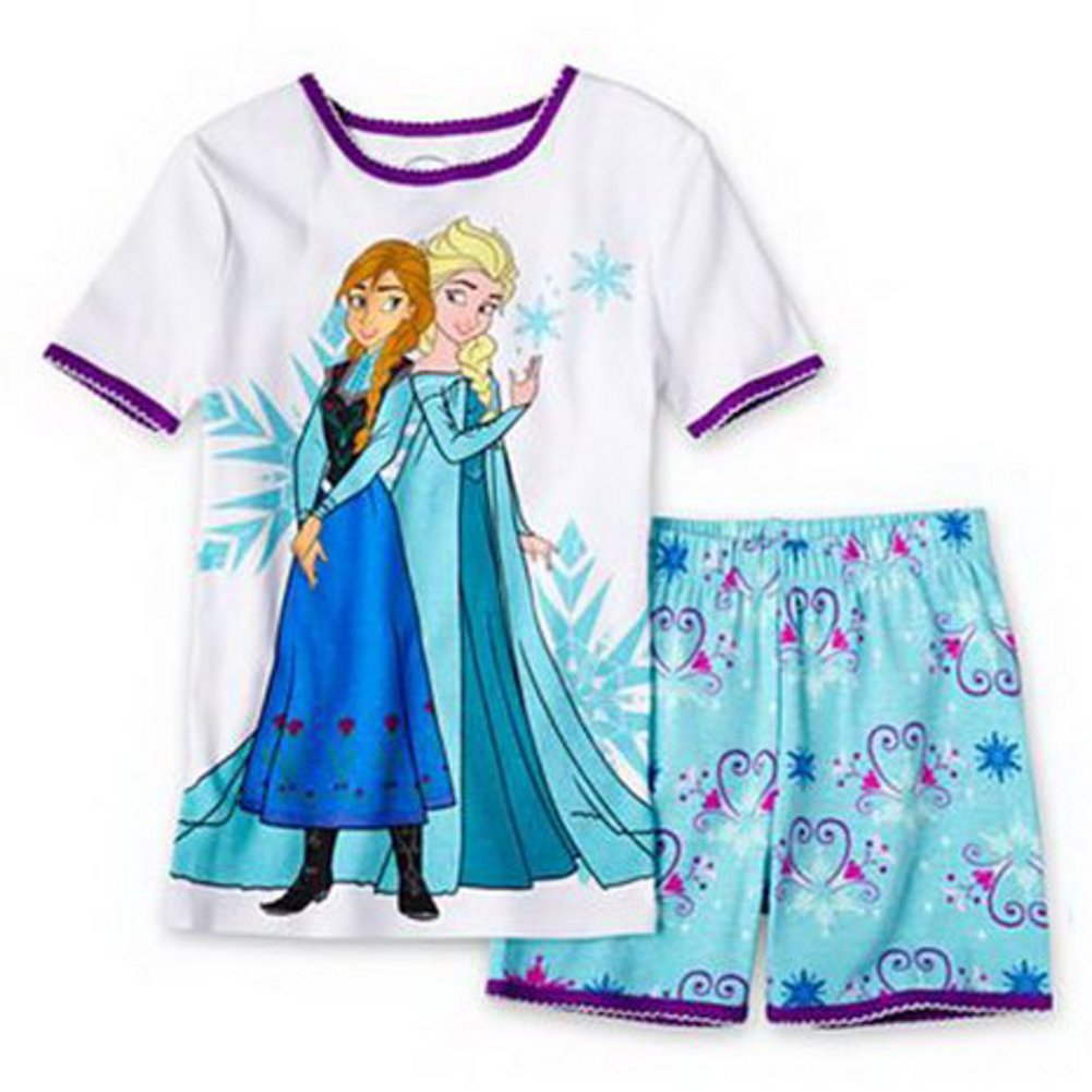 Disney - Frozen - Anna and Elsa 2 Piece Pajama Set for Girls