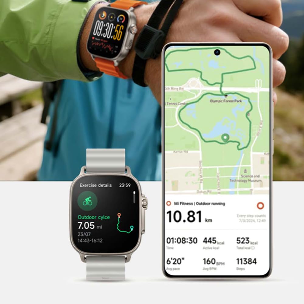 realme Watch 5, Smartwatch con display AMOLED 1.97", Chiamate Bluetooth, Resistenza Acqua IP68, Contapassi/Cardiofrequenzimetro/Sonno, 110+ modalità Fitness, GPS, NFC, Silver