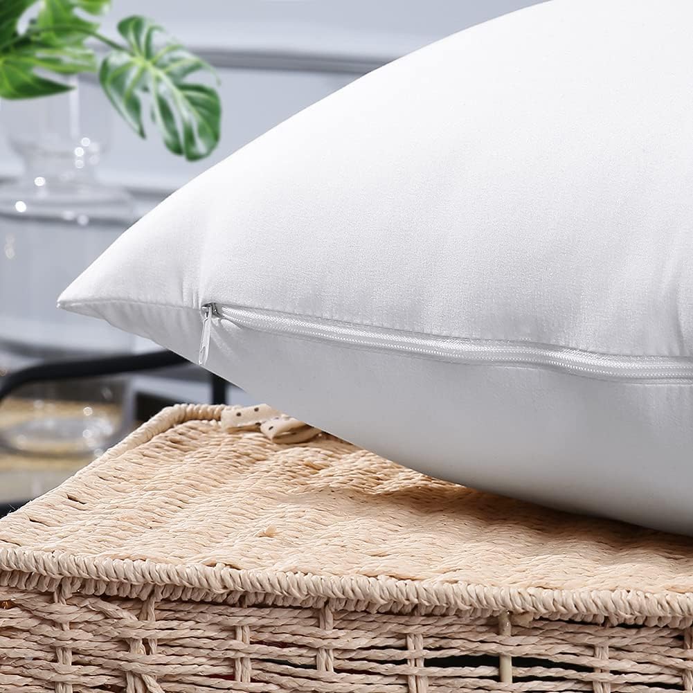 Rembourrage de coussin en fibre creuse siliconée à haute récupération, indéformable, doux, moelleux, hypoallergénique, anti-mites, pour canapé ou lit, pour la maison, 4 coussins 35 x 55 cm