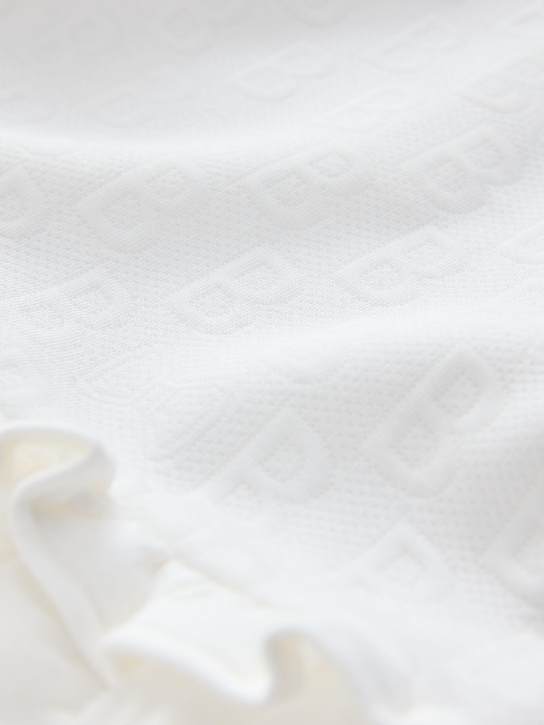 Baby Mädchen Jacquardkleid mit Prägung und Mesh-Saum
