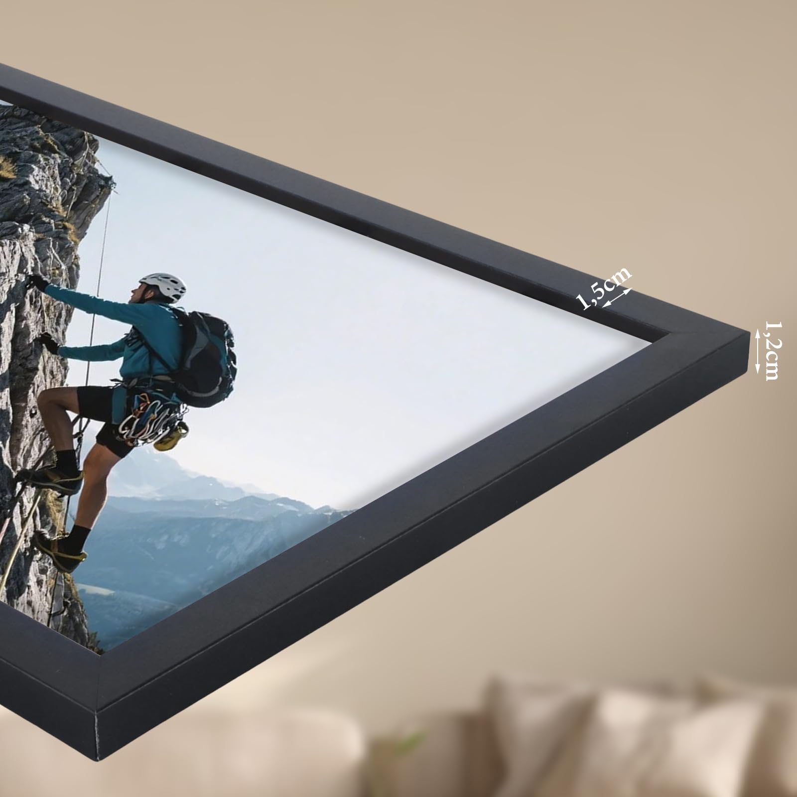 20 Stück A4 Bilderrahmen 29x21 cm Schwarz Fotorahmen Collage Set für Wohnzimmer Schlafzimmer Kinderzimmer Büro Treppenhaus Flur, Wand- oder Tischaufsteller