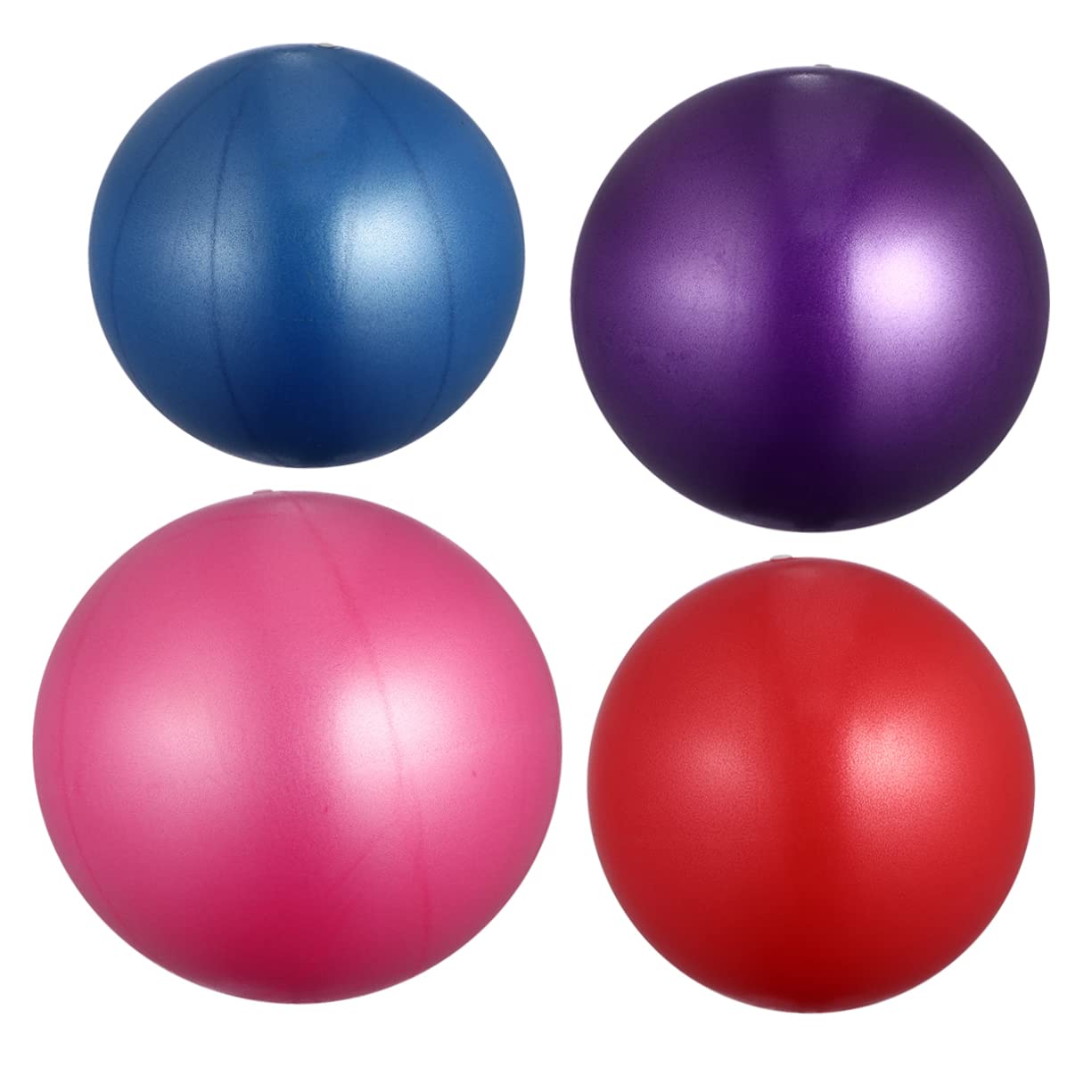 balacoo 4pcs Balancer Exercising Ball Thicken Pilates Ball PVC Exercise Ball Balancing Stability Trainer Anti-burst Yoga Ball