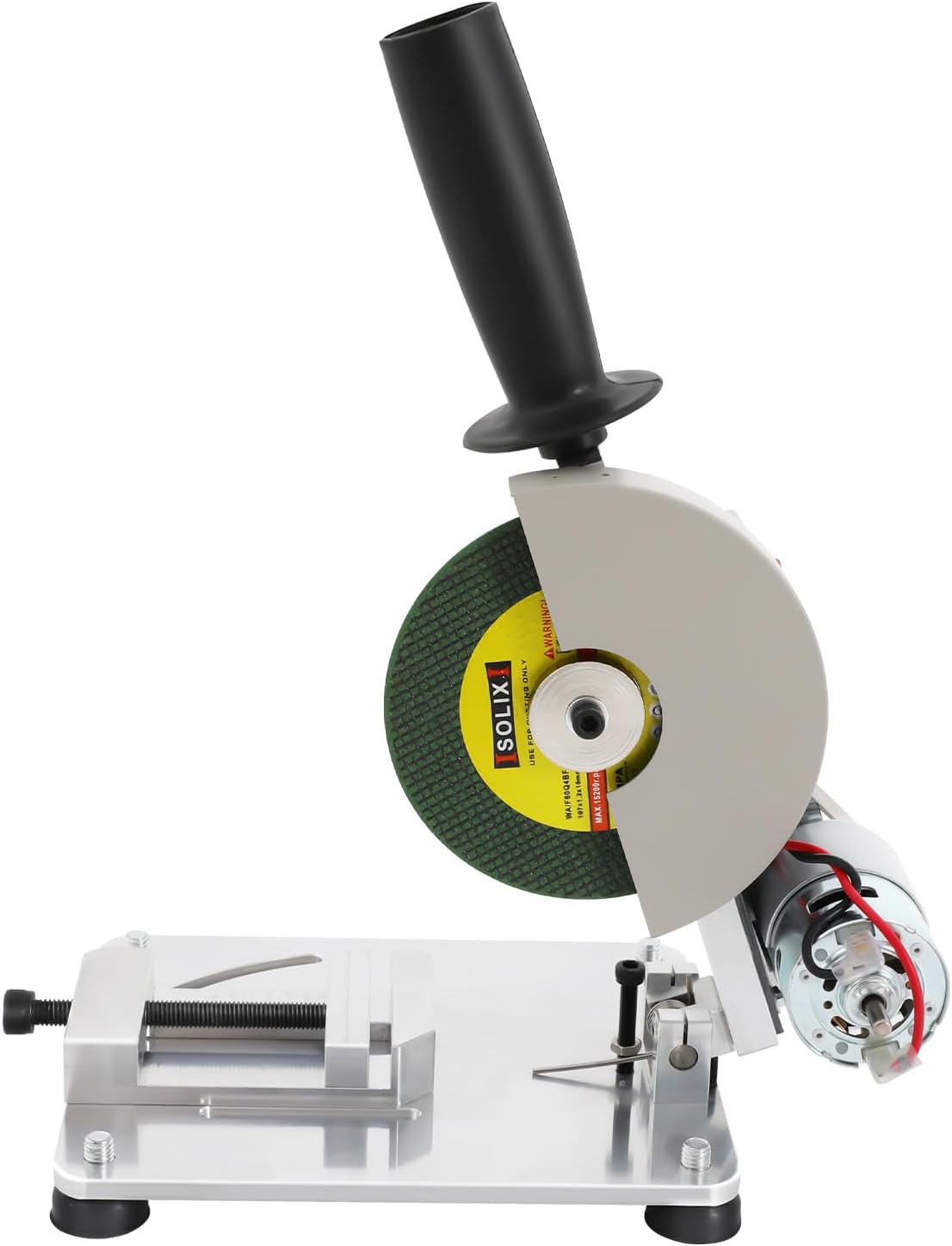 4-Inch Mini Chop Saw with 2 Blades, 110V Micro Cutting Machine, 0-45° Adjuatable Angle, 9000RPM Portable Tabletop Saw for Steel Aluminum Wood Acrylic