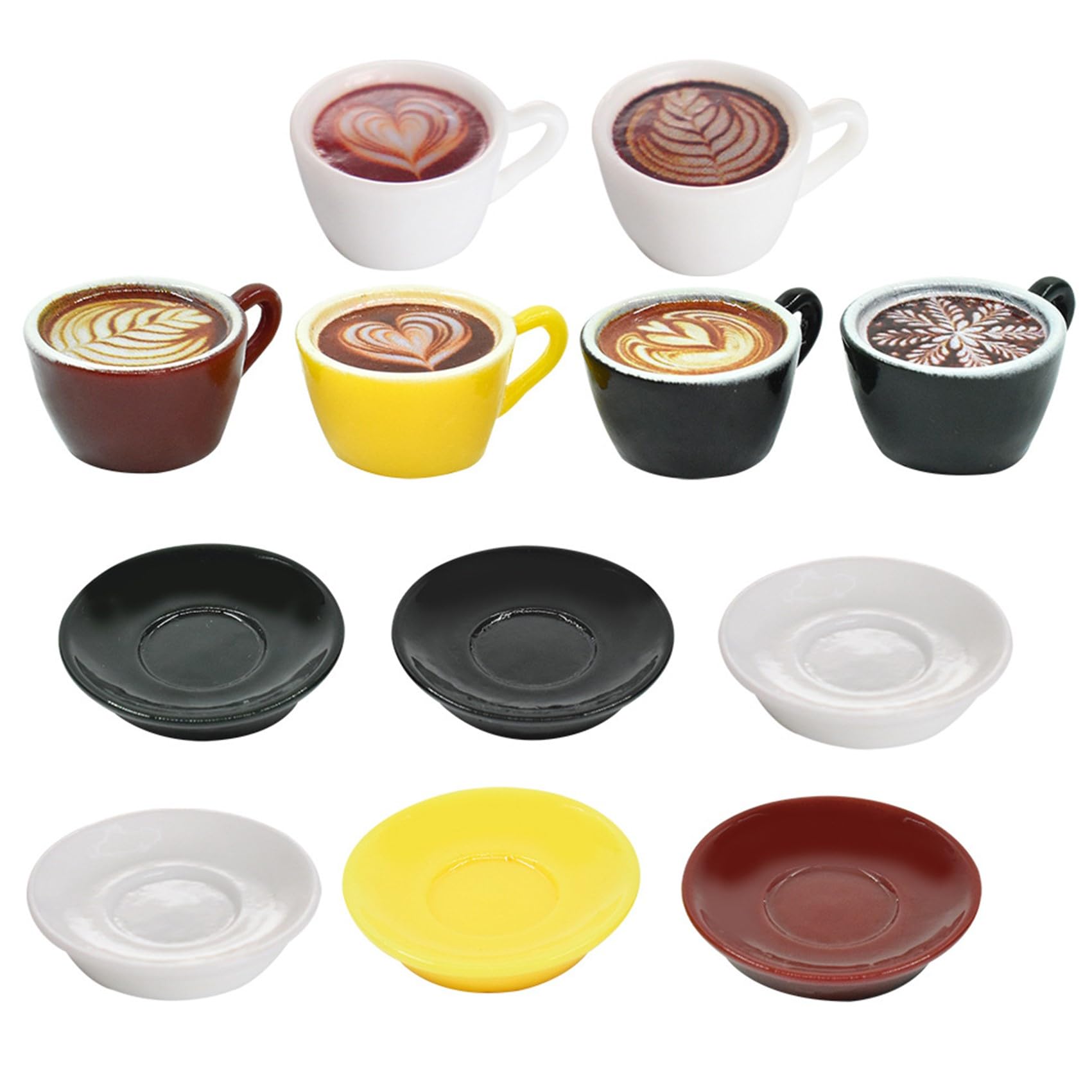 Amazon.co.jp: NOELAMOUR カフェラテ 食品サンプル 模型 ミニ 6