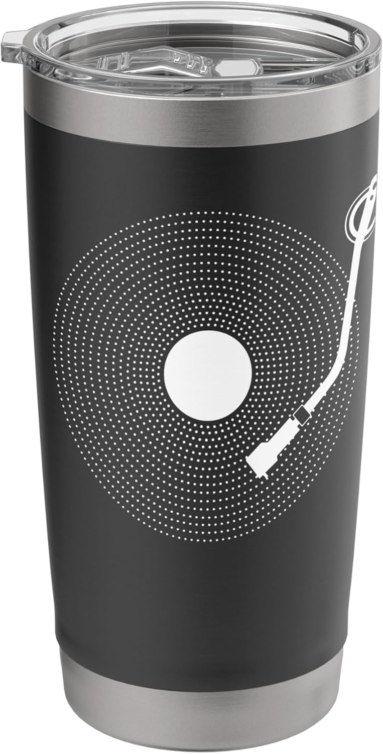 Fun vinyl record, retro design, turntable DJ, pop Stainless Steel Insulated Tumbler