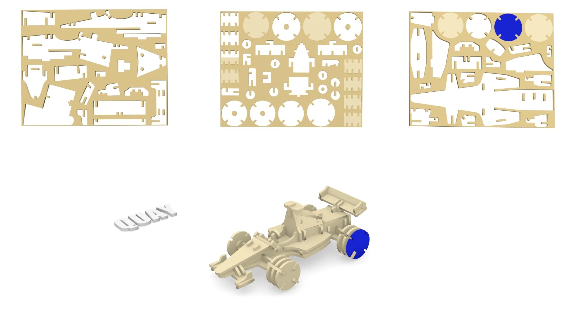 Quay Formula 1 Woodcraft Construction Kit FSC