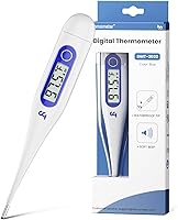 Femometer Digital Thermometer for Adults & Kids - Fever Alert, Memory Recall, C/F Switchable, Oral/Rectal/Armpit Use, Klein Blue