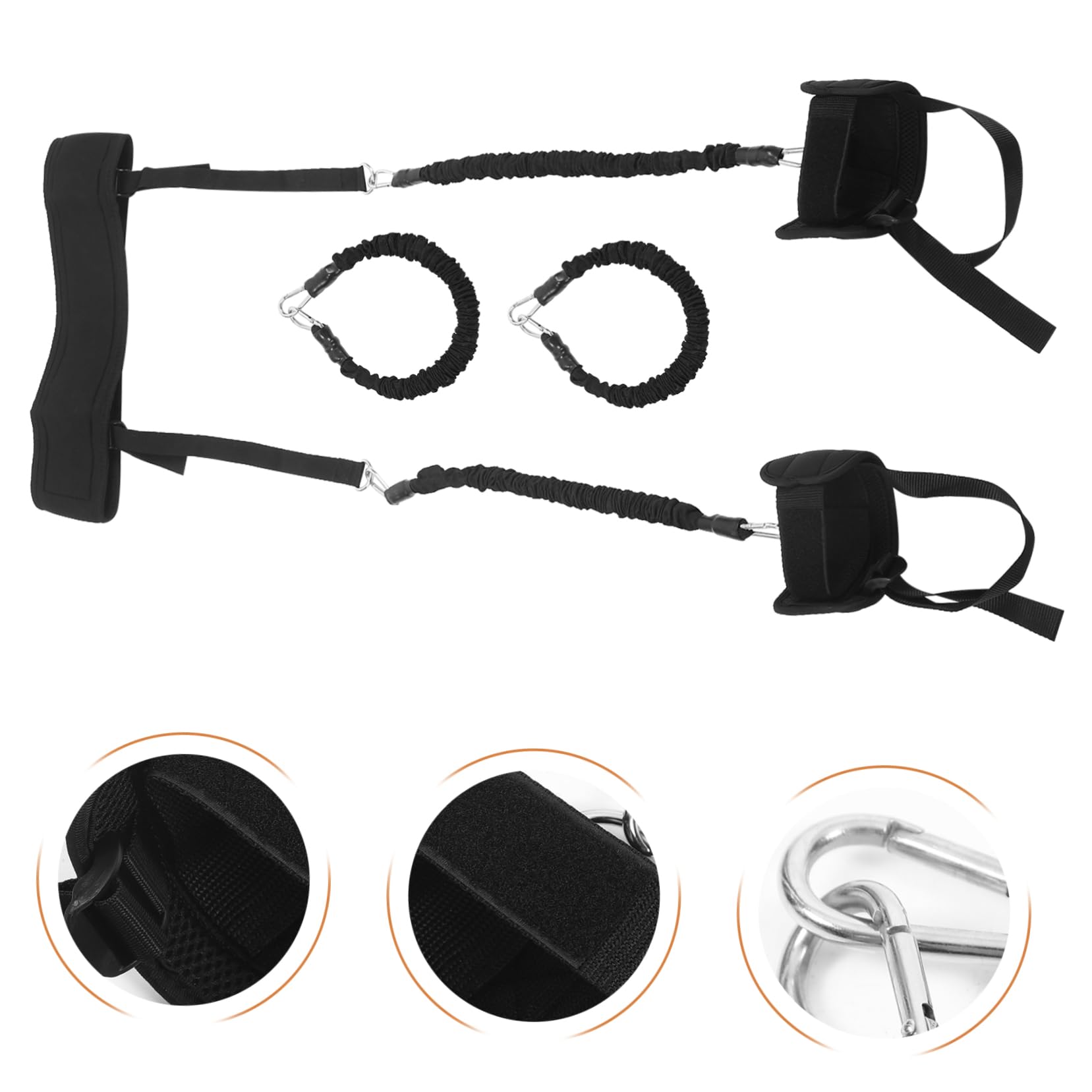 BESPORTBLE Klimmzug Band Satz Widerstandsband für Sprungtraining Schwarz Tragbar für Bein und Hüfttraining im Gym und Unterwegs