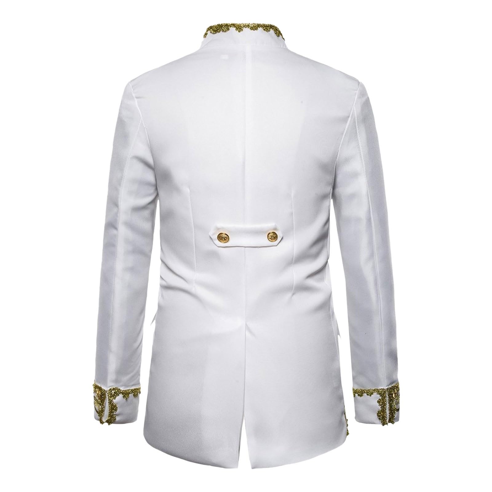 Chaqueta de traje con bordado dorado para hombre, corte medieval, noble, blazer, príncipe real, disfraz de Halloween, chaqueta de traje, chaqueta de traje de príncipe dorado, disfraz