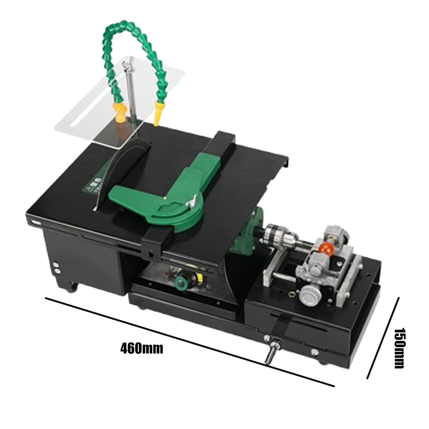 Máquina cortadora de Jade de 1850 W, Velocidad Ajustable de 800 a 12000 RPM, Profundidad de 50 mm, Incluye Manguera de Agua Universal de 500 mm para Grabar y pulir Joyas, Metales y Madera.