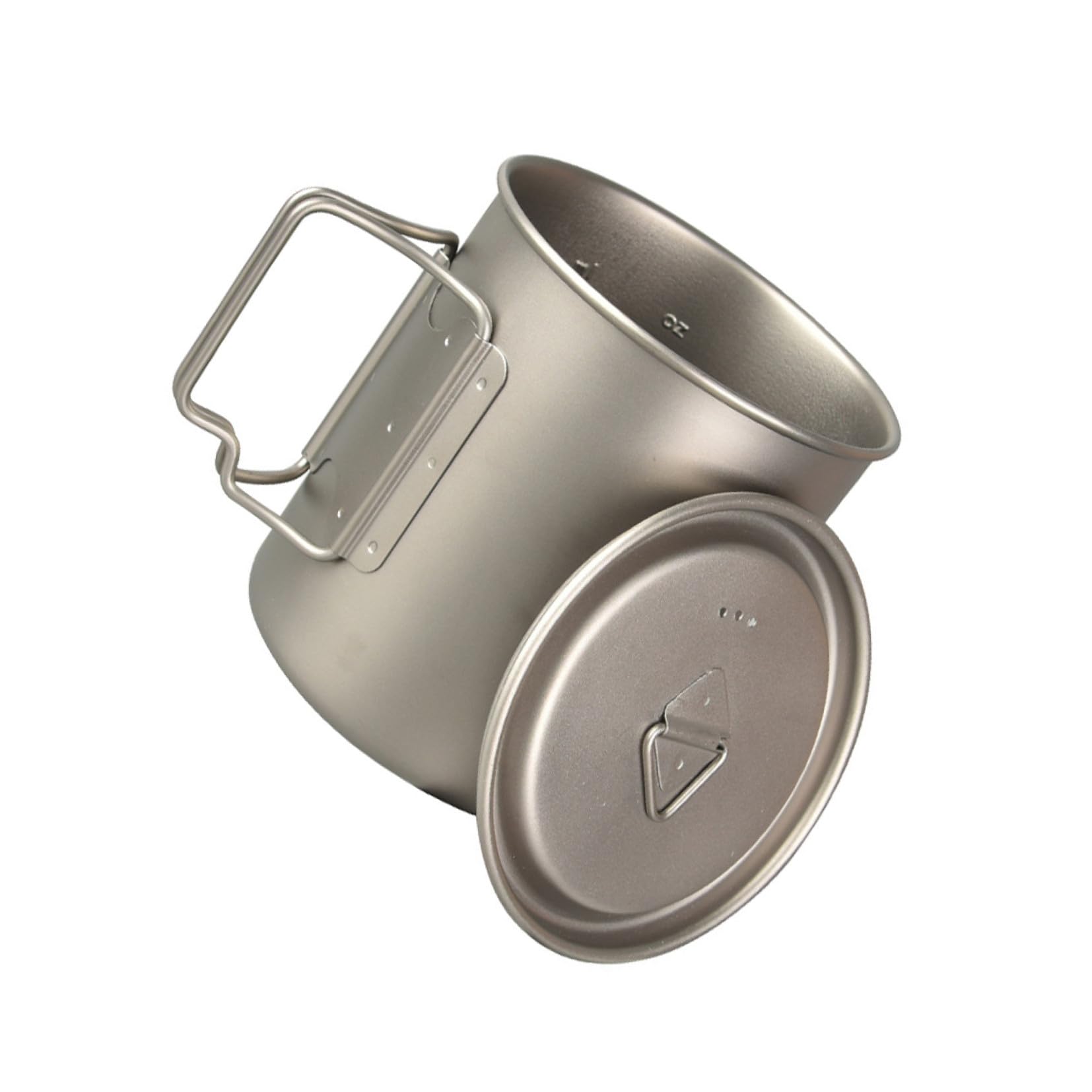 Tasse de Camping Pliable 750ml en Titane avec Couvercle
