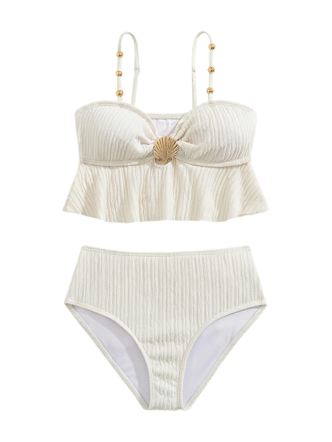 SweatyRocks Bikini Teenager Mädchen 122-152 Zweiteiler Badeanzug Mit Dekor Strandmode Cutecore Mädchen Bikini Bademode Swimsuit