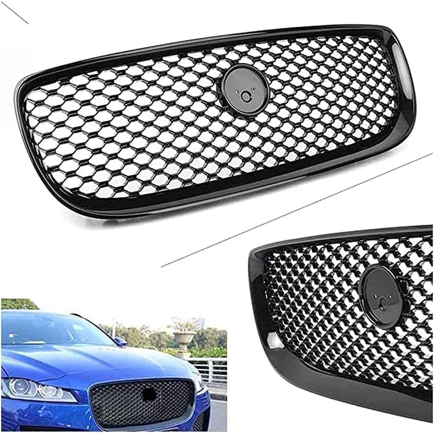 Calandre Avant Pour Jaguar XE 2015-2018 - ABS Noir Chromé, Design Sport, Remplacement Direct