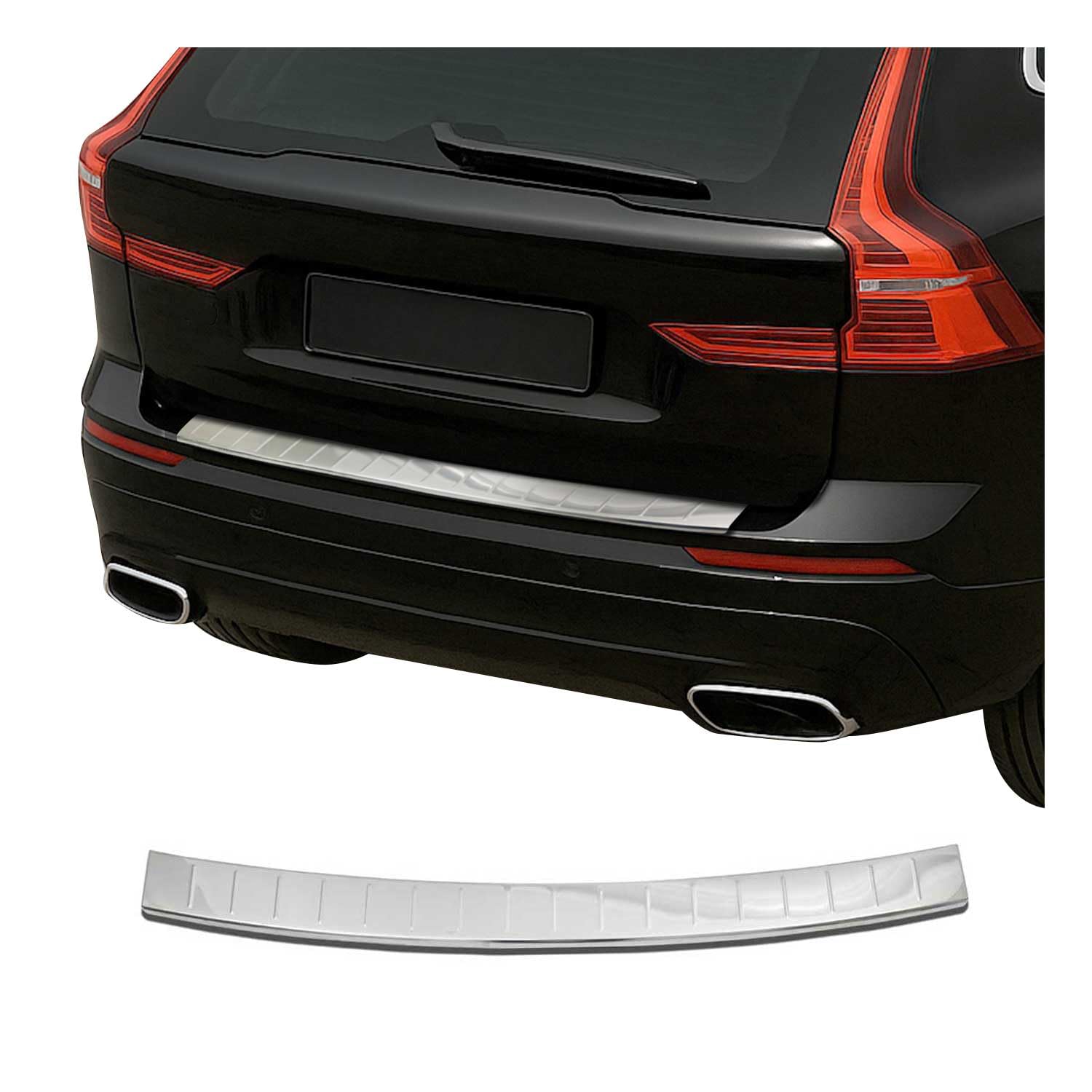 Protection Pare-chocs Arrière Volkswagen T5 (2003–2015) – Acier Inox Brossé Anti-rayures – Facile à Coller