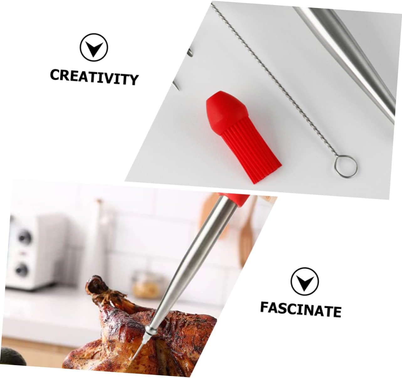 Ciieeo 3sets Turkey Seasoning Tool Injector Marinades Meats Poultry Baster Baster Pump Flavor Injector Bbq Sauce