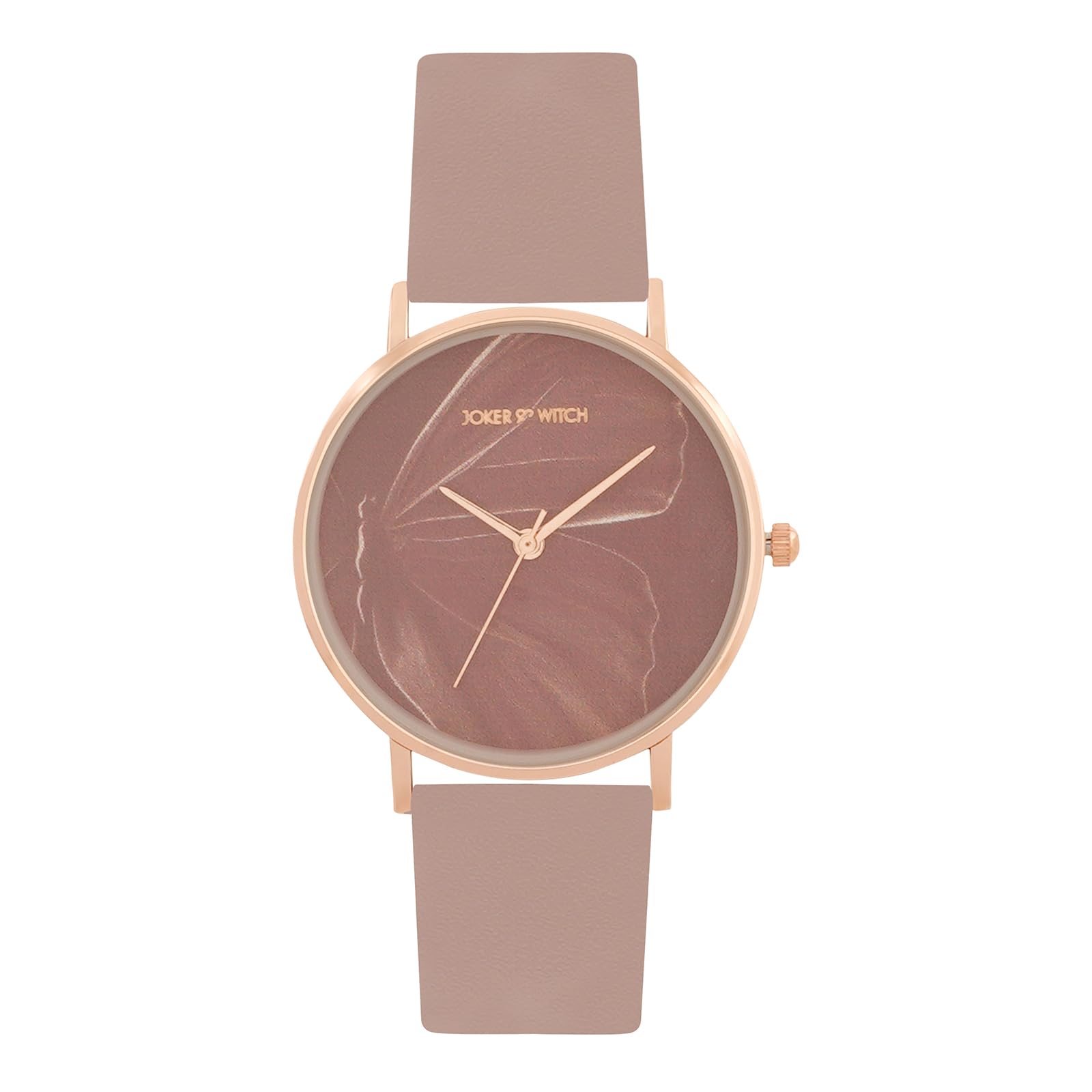 joker & witch Whimsy 36mm Mauve Dial 18mm Mauve Faux Leather Strap Watch for Women-picture-25