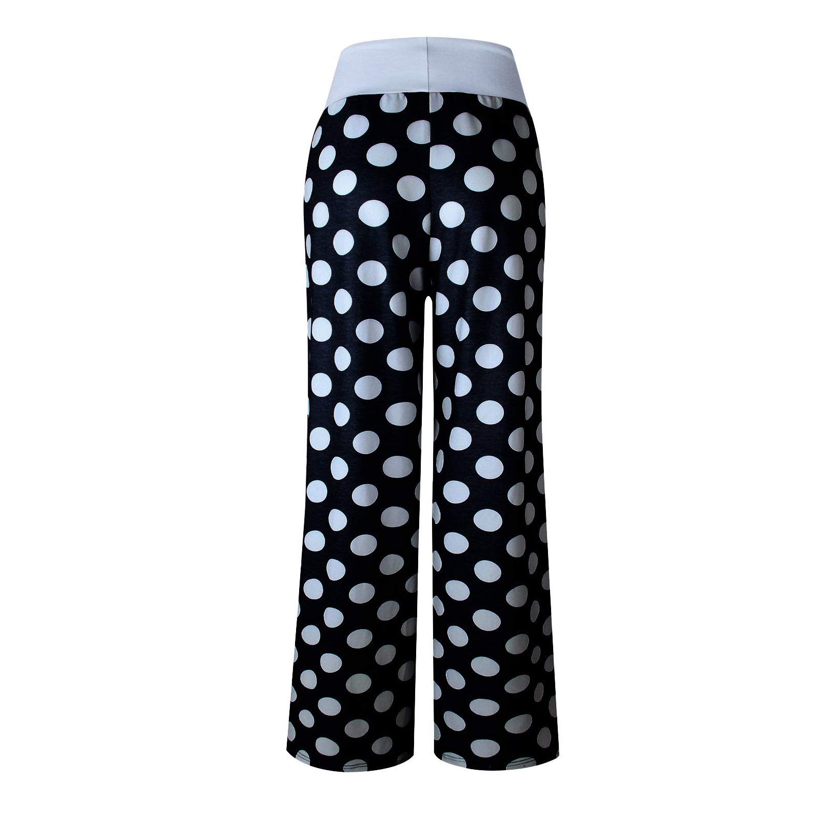 AMYTIS LINGERIE Pyjama Long Pantalon Hiver Grande Taille Extensible Confortable Pantalons décontracté Droit pour Femmes avec Cordon de Serrage pour Le Yoga Bas De Pyjama Femme