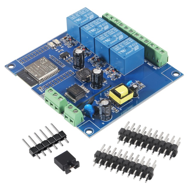 Development Board Programmeerbare Wireless Development Board 4-weg 5V Relaismodule met WiFi- en BLE-modules