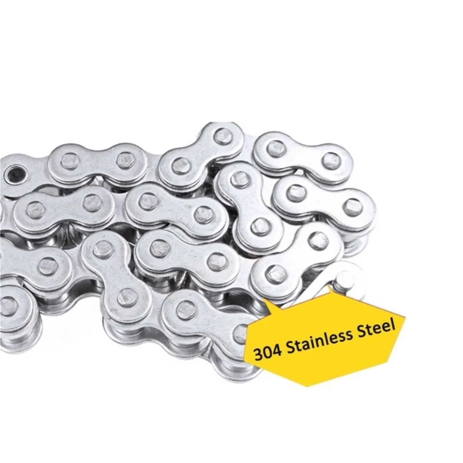 Rollenkette Aus Edelstahl 304 Mit Kurzer Teilung, 1/1,524 Meter, 04C 05B 06B 06C 08B 08A 10A 10B 12A, Industrielle Antriebskette(Length 1.524 Meters,10A)