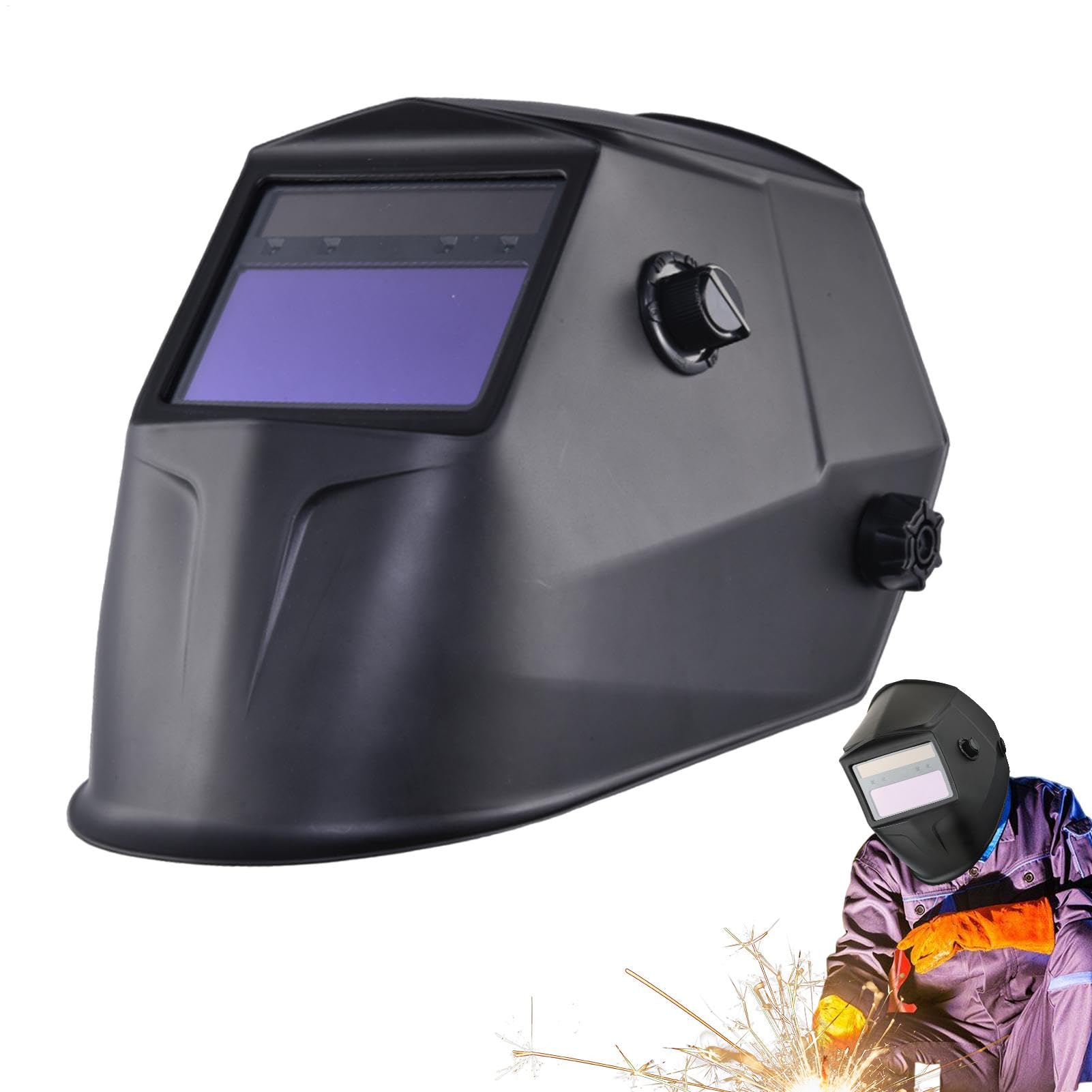 Casco de Soldadura con Oscurecimiento Automático Pantalla Protectora Facial | Máscara para Soldador Para Corte Industrial Construcción Automotriz Metal Talleres Soldadura TIG MIG Esmerilado