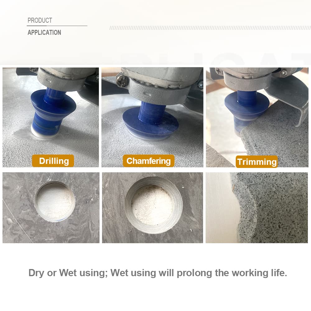 SHDIATOOL Diamond Core Drill bits 4/5inch and Finger Milling Bits for Enlarging Shaping Porcelain Tile Ceramic Marble Granite(Pack of 2)