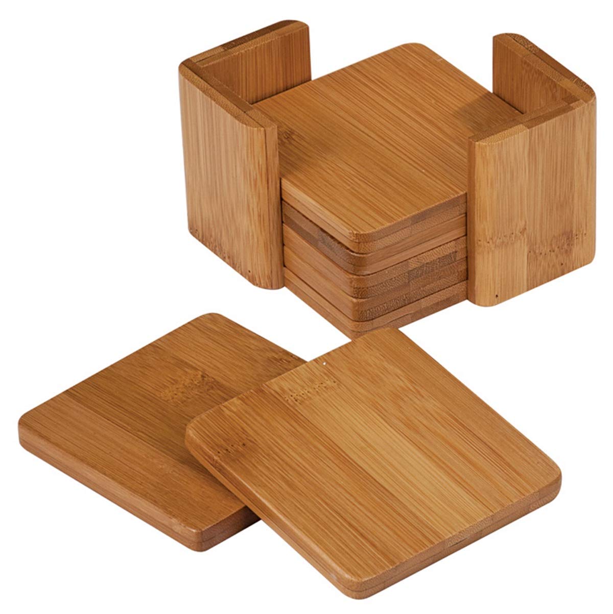 Square Bamboo Coaster Set - 3.75"