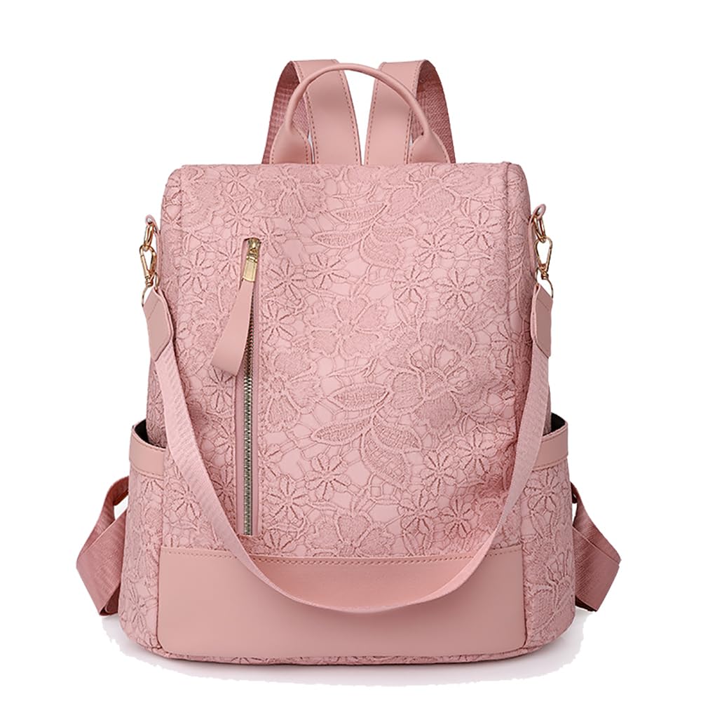 Ttiy Women Backpack Fashion Shoulder Bag Anti Theft Travel Rucksack Casual Daypack for Ladies Women 1PCS Pink